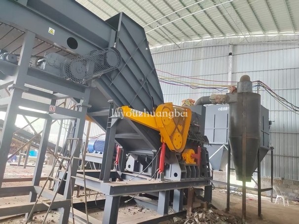 廣西傳來戰(zhàn)報，廢鋼破碎機試機效果剛好啦！